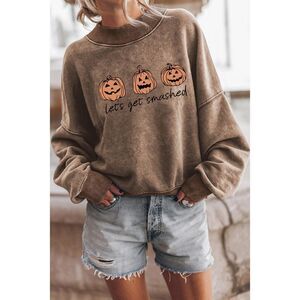 Azura Exchange  Lets Get Smashed Halloween Pumpkin Graphic Sweatshirt